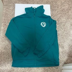 Dark green oversized zip up